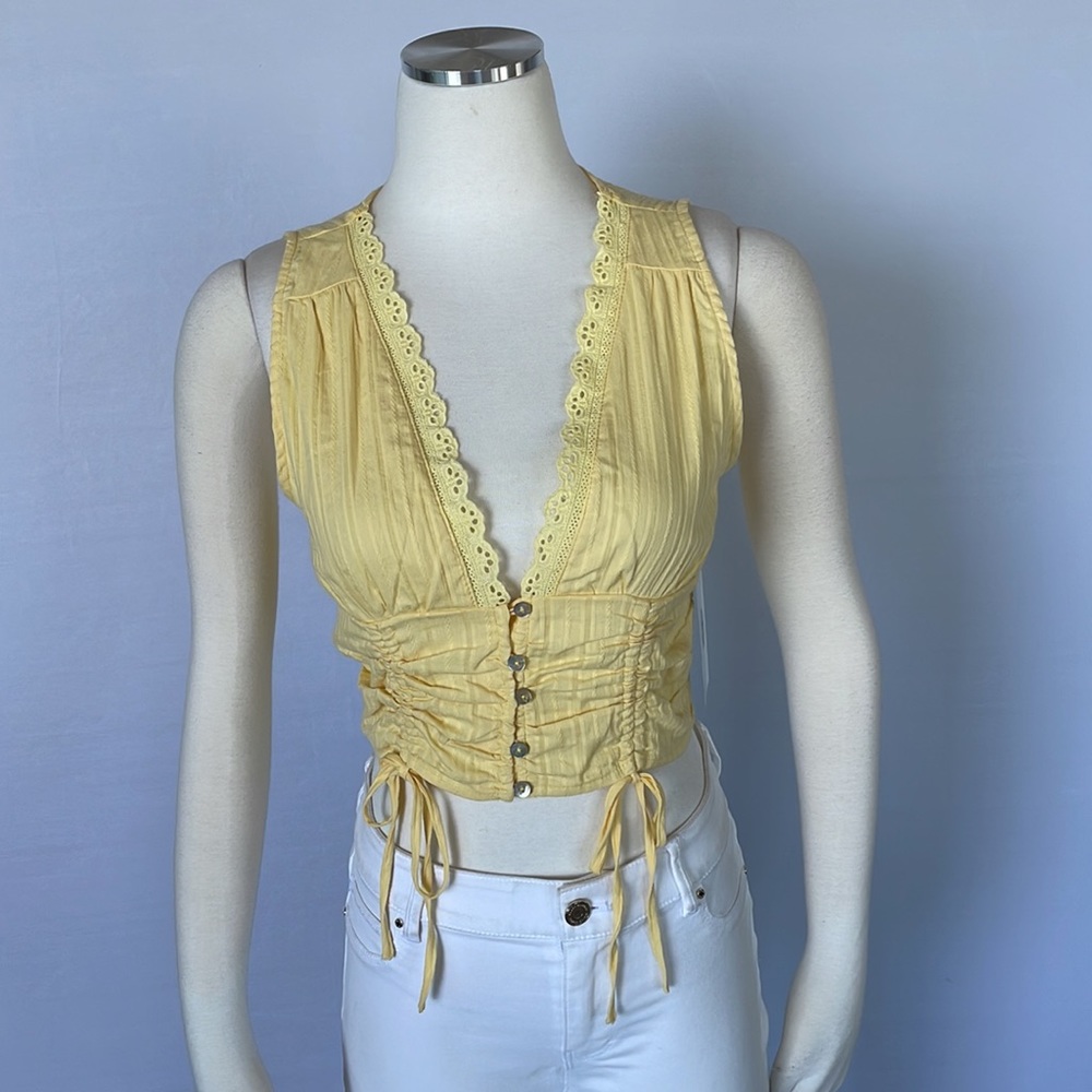 NWT HYFVE Shellsea Yellow Top Medium - Picture 2 of 10